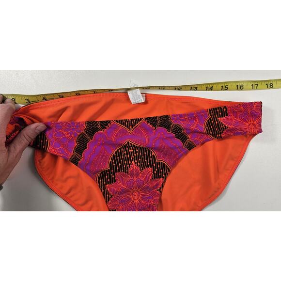 Prana Rena Reversible Bikini Bottom Neon Berry Scallop Size XL NWOT beach swim - Picture 4 of 5